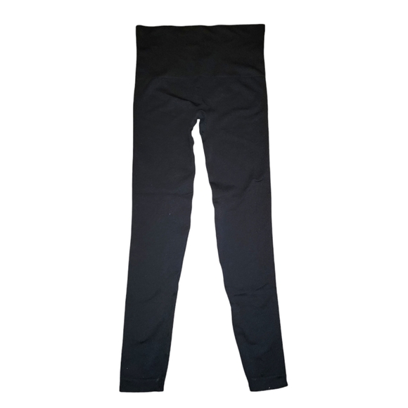 Spanx Solid Very Black Look At Me Now Center Seam Free Seamless Leggings Size M - Picture 4 of 6